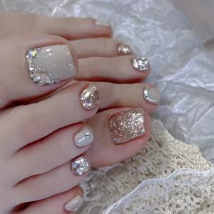 TEMU 스타 웨어러블 네일 24개 세트, 다용도 반짝이는 고급스러운 빛나는 디자인의 착용 가능한 발톱 스티커, 진정한 욕망을 담은 손톱 연장, 제거 가능하며 젤리 접착제와 함께 제공되는 네일 파일 1개 포함