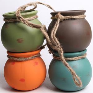 TEMU 4개 세트 DIY 야외 정원 빌라용 남서부 사막 색상 도자기 벽 또는 천장 매달린 화분