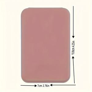 TEMU 1개 우아한 접이식 미니 메이크업 거울, 밝은 핑크 | 스타일리시 접이식 디자인, 휴대용 유리 메이크업 거울, 손세탁 가능, 기숙사 및 데스크탑에 적합 - 메이크업 화장대 필수품으로 매일 사용하기 좋습니다.