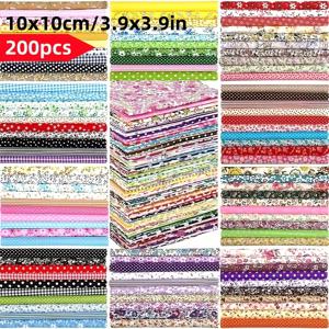 TEMU 200개 꽃 자수 직물 정렬, 미리 자른 10x10cm/3.9x3.9in, 아름다운 꽃 패턴이 있는 100% 폴리에스터, 손수제 퀼트, 수제 공예, 퀼팅, 홈 데코 및 스크랩북에 이상적 - 손세탁만, 수제 공예 용품|십자수