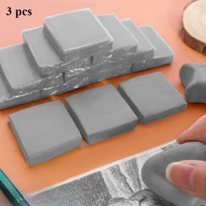 TEMU 연필 드로잉 및 스케치용 3개 세트 모양 변경 가능한 스트레처블 아트 지우개, 부드러운 고무 플라스틱과 모양 변경 가능한 지우개, 비점착성 점토 지우개, 연필 드로잉 및 디테일 작업에 적합