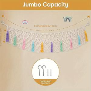 TEMU 1개 대형 인형 그물 또는 해먹, 장난감 해먹, 침실용 인형 걸이 그물 랙 (LED 조명 없음), 할로윈 및 크리스마스용 플러시 토이 스토리지 코너 행잉