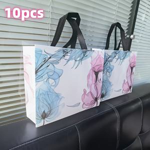 TEMU [장식용 핸드헬드 선물 가방] 대형 패키지 50개입 직조 폴리프로필렌 핸드헬드 선물 가방 (손잡이 포함) - 파티 선물, 결혼식, 생일 파티 용품 및 장식, 10개 증정