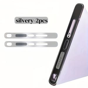TEMU S25Ultra/S24Ultra/S23Ultra용 2개 세트 금속 스피커 구멍 먼지 방지 메쉬 충전 포트 먼지 플러그 보호 스티커 커버, 가제트 케어, 먼지 방지, 메쉬 디자인, 컴팩트 플러그, 튼튼한 플러그, 금속 메쉬, 포트 보호기, 먼지 방지 커버, 스마트폰 사용자, DIY 수리 전문가