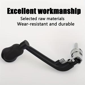 TEMU 고품질 낚시릴 핸들 교체용 - 합금 소재, EVA 그립 | 염수 내성 | 쉬운 설치 및 내구성 | 접이식 | 대부분의 스피닝 낚시릴에 적합