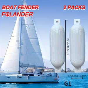 TEMU 2팩 블루 PVC 마린 보트 펜더 - 스크래치, 마모 및 충격 손상 방지용 내구성 있는 요트 펜더, 다양한 사이즈 (G1/G2/G3), 보팅 액세서리