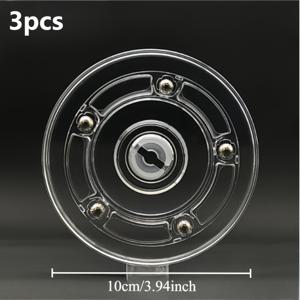 TEMU 3개 회전 투명 디스플레이 스탠드 세트 - 360° 수동 회전 플랫폼 | 주얼리 및 시계 디스플레이 랙 | 공예 및 향신료 랙 겸용 | 투명 아크릴 소재로 제작