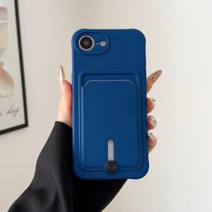 TEMU 휴대폰 케이스 - Apple 보호 케이스용 질감의 TPU 카드 홀더, 아이폰 16E, 15, 14, 13, 12 MINI, 11 XR Plus Pro Max 폰 커버용 창의적인 디자인.