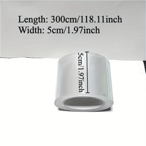 TEMU 길이 3미터, 폭 5cm/6cm/7cm/10cm의 사무실용 단면 테이프 롤 1개, 다목적 나노 사무용 단면 접착 테이프, 주방용 접착제, 책상 및 의자 충돌 방지 스티커, 싱크대 수조 자동차 가구 캐비닛 코너 충돌 방지, 긁힘 방지, 아름다운 솔기, 창문 틈새 밀봉 스트립