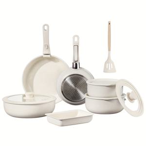 TEMU Kpxsiaion 13피스 냄비와 팬 세트, 논스틱 조리기구 분리형/탈착식 손잡이, 인덕션 RV 주방 세트, 오븐 안전