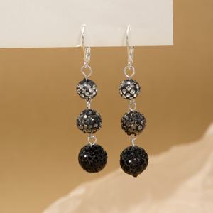 TEMU 여성을 위한 세련된 귀걸이 한 쌍, 3개의 흔들리는 비즈가 특징이며, 저자극성 구리 합금으로 제작되었습니다.