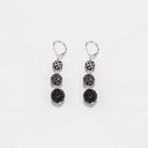 TEMU 10대들을 위한 스타일리시 귀걸이 한 쌍, 3개의 흔들리는 비즈가 특징이며, 저자극성 구리 합금으로 제작되었습니다.