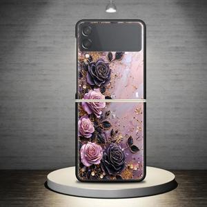 TEMU 삼성 갤럭시 Z 플립 시리즈, Z 플립6, Z 플립5, Z 플립4, Z 플립 5G, 및 Z 플립3를 포함한 프린트 디자인을 갖춘 하드 쉘 폰 케이스