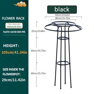 TEMU 더블 원형 우산 모양의 꽃 선반, 장미용 등반 프레임, 장식용 등반 식물 및 꽃에 적합, 야외 정원 및 테라스에 이상적입니다.