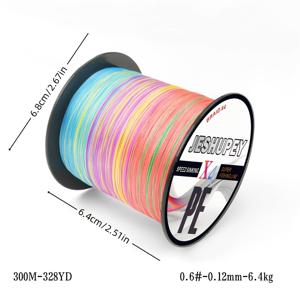 TEMU 4가닥 300m/500m 브레이디드 PE 낚시줄, 루어, 플라이, 바다, 보트 낚시에 적합한 매끄럽고 내구성 강한 고강도 낚시줄, 낚시꾼들이 사랑하는 제품