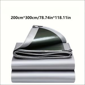 TEMU 실버 레인 타프 - 두꺼운, 찢김 방지, UV 보호 및 강화된 가장자리와 그로멧 포함, 지붕용, 캠핑, 파티오, 수영장, 보트, 차량용, 사계절 사용 가능|자동차햇빛가리개