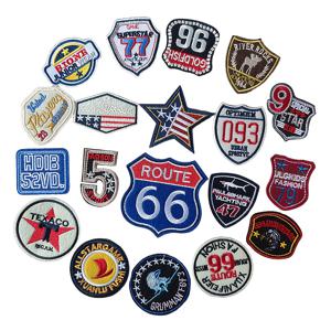 TEMU 19pcs Route 66 패치 세트 - 내구성, DIY 의류, 청바지, 자켓 및 가방용 쉽게 철로 패치 - 별, 하트 및 차량이 있는 스타일리시한 혼합 색상 디자인 - 자수 프로젝트 및 공예, 의류 패치에 적합합니다.|다리미|DIY