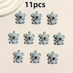 TEMU 11피스 레이지 코알라 세트, 핸드메이드 주얼리 펜던트, 귀걸이, 목걸이, 팔찌, 가방 장식, 레진 액세서리 제작용 창의적인 선물 세트