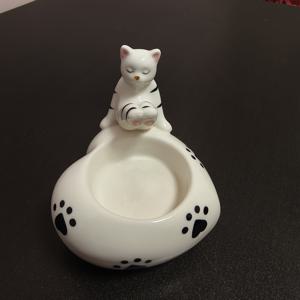 TEMU 1개 고양이 캔들 홀더 - 홈 데코, 테이블 장식, 휴일 파티용 세라믹 선물