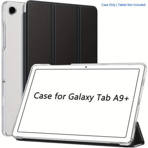 TEMU 삼성 갤럭시 Tab A9+/A9 Plus 11인치 2023 (X210/X216/X218) 및 Tab A9 8.7인치 태블릿 (SM-X110/X115/X117)용 커버 디자인. 이 케이스는 내구성이 뛰어난 샌드 백, 가벼운 접이식 스탠드, 스크래치 방지 백을 특징으로 합니다.