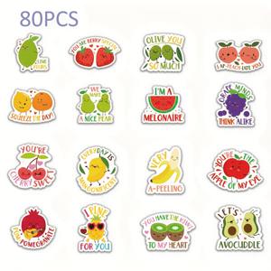 TEMU 80pcs 스티커 - 귀여운 만화 스티커 DIY 선물, 교실 활동 및 학교 용품, 16가지 독특한 스타일, 재사용 가능한 매트 핏 종이 스티커 영어 문구, 플라스틱, 유리, 금속 표면에 완벽