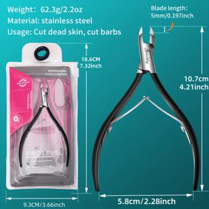 TEMU 스테인리스 스틸 큐티클 니퍼, 손톱과 발톱의 큐티클 제거 도구, 굳은살 및 트리머, 네일 엣지 클리퍼, 박힌 발톱 클리퍼, 네일 살롱 및 가정용으로 완벽합니다.|매니큐어