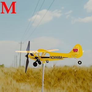 TEMU 수제 금속 비행기 풍향계 - 전기가 필요 없는 야외 풍차 장식, 3D 프로펠러 포함, 항공 애호가를 위한 날씨에 강한 정원 및 마당 장식 선물