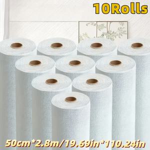 TEMU 10롤 텍스처 자체 접착식 탈착 벽지 - 두꺼운 단열 패브릭 필름 (IFF) 벽 & 천장용, 그레이/화이트/베이지 톤, 쉬운 설치/제거, 주방, 침실, 기숙사 다용도 표면 사용 - 페인트 가능 커버|시트지