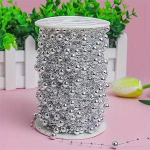 TEMU 15미터 물고기줄 비즈 신부 부케 베일 DIY 재료 리본 꽃 포장 비즈 수제 공예 용품