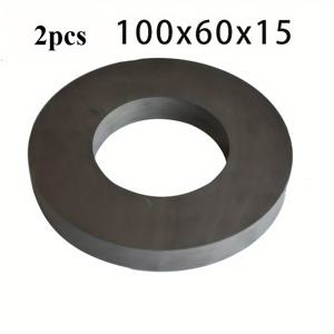 TEMU 2개 세트 헤비 듀티 세라믹 철 산화물 링 자석 100x60x15mm, 구멍이 있는 대형 원형 자석, 금속 공작, 공예 및 프로젝트용 원형 자석, 자석 공예, 공예 액세서리, 산업용 자석, 견고한 구조