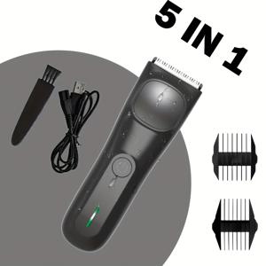 TEMU 남녀 공용 듀얼 기능 방수 바디 헤어 트리머, 전기 면도기 (세라믹 블레이드) - 사타구니 & 수염 정리용. 전신 미용 도구 - 조절 가능한 빗 포함 프로페셔널 클리퍼 세트 (선물 추천: 아버지의 날 또는 남자친구)