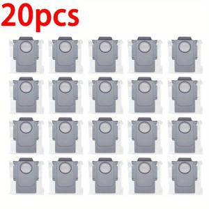 TEMU Roborock S9 Maxv Ultra, Saros 10, S9 Maxv Slim, Saros 10R 로봇 청소기 액세서리에 적합한 먼지 봉투 20개.