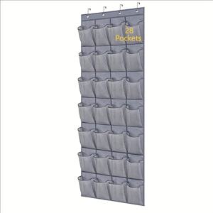 TEMU 문걸이형 신발 정리대, 28개 메쉬 포켓, 옷장/현관/침실/욕실/팬트리용 행잉 스토리지 랙 - 남성용 스니커즈, 여성용 하이힐, 플립플롭|신발정리대