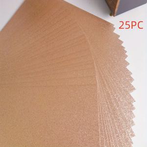 TEMU 25개 로즈 골드 카드스톡, A4 250G 굵은 골드 글리터 종이, 인사말 카드, 초대장 또는 장식 제작에 적합한 특수 종이, 반짝이는 시각 효과 강화.