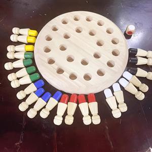 TEMU 목재 메모리 국제 보드 게임, 목재 매칭 스틱 체스보드 게임, 가족 파티 바 성인용 교육적 목재 메모리 체스 세트