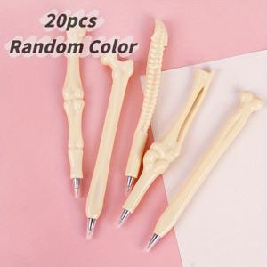 TEMU 20개, 창의적이고 생생한 뼈 모양 볼펜, 금속 펜촉으로 튼튼하고 내구성 강함, 컴팩트하고 혁신적인 디자인, 간호사/의사 선물 및 상, 생일/휴일 선물용