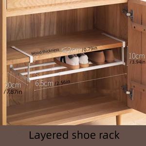 TEMU 공간 절약형 신발 선반, 조절 가능한 매달린 디자인 - 신발, 슬라이드, 침실, 욕실, 거실, 신발 보관 솔루션에 적합한 다층 금속 선반, 신발 보관 정리기, 침실용 신발 선반|욕실선반|거실장