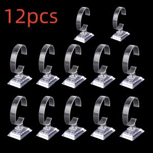 TEMU 보호 스타일 투명 플라스틱 시계 홀더 10개 팩, 전기 필요 없는 손목시계 디스플레이 랙