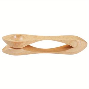 TEMU 천연 너도밤나무 뮤지컬 스푼 - 드럼 연주용 인체공학적 핸들, 리듬 세션 및 라이브 공연용 라이트 베이지 수제 퍼커셔션 악기, 드럼 액세서리, 스트림라인 디자인, 고품질 목재