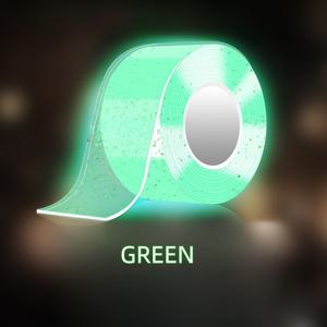 TEMU 야광 형광 나노 테이프 - DIY 공예용 양면 아크릴 접착제, 야광 스티커, 야광 페인트, 야광 데칼 - 밤 장식 및 창의적 프로젝트를 위한 내구성 있는 플라스틱 소재, 고품질 접착제