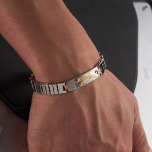 TEMU 남성용 스타일리시 프린트 팔찌, 및 특별한 날에 잘 어울리는 멋진 구리 반지, 발렌타인데이 및 아버지의 날을 위한 완벽한 선물입니다.