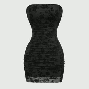 TEMU 여성용 우아한 민소매 바디콘 드레스 - 포멀 파티, 결혼식, 나이트 아웃 - 매력적인 핏, 보라색 플로럴 프린트 - 여성용 간편한 이브닝 가운 - 성인, 튼튼한 소재, 세련된 실루엣, 세련된 스타일, 특별한 날, 스타일리시 가운