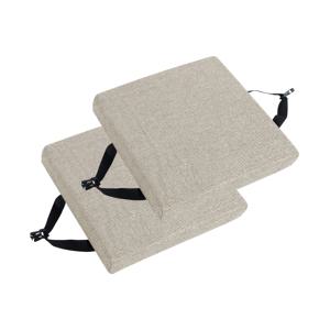 TEMU 레트로 스퀘어 바 스툴 쿠션 2개, 미끄럼 방지 원단, 실내/야외 린넨 느낌 의자 패드, 주방/식당용. 빈티지 스타일 | 내구성 있는 커버 | 편안한 착석감