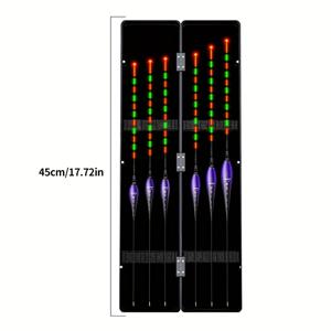 TEMU 6개입 전자식 LED형 이중광원 수상용품 - 야간/얼음낚시에 최적화된 고가시성, 저장함 포함 (배터리 별도)