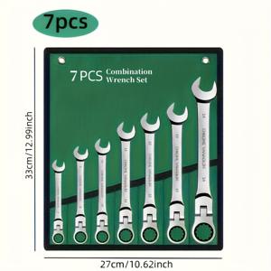 TEMU 14개/7개/4개 조절식 헤드 라쳇 렌치 세트 | 미러 크롬 도금 사각 드라이브 퀵 라쳇 풀 세트, 가정용 자동차 수리 도구, 하드웨어 도구, 남편 또는 아버지를 위한 이상적인 선물 - DAZOSHO