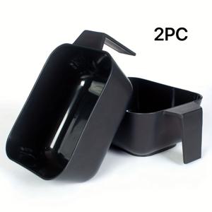 TEMU 2개 블랙 살롱 헤어 염색 & 베이킹 오일 그릇 - 내구성 있는 플라스틱 혼합용 그릇, 인체공학적 손잡이, 누수 방지 디자인, 미용실 및 가정용 헤어 컬러링 & 뷰티 마스크 혼합 - 전문가 및 개인 사용, 바버샵 필수품