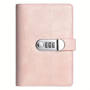 TEMU A6 인조 가죽 비밀번호 잠금 현금 계획서 노트 (예산 및 비용 추적용)