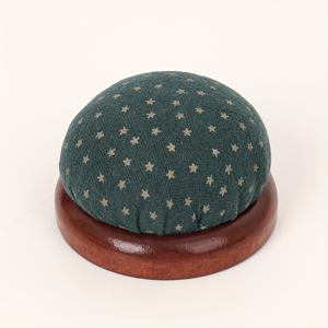 TEMU 커피 브라운 별과 나비 패턴의 바늘 쿠션 - 크로스 스티치, 뜨개질 및 자수 도구용 원단 공예 보관 패드, 실 정리 장식 베이스