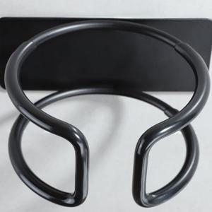 TEMU 1 단조 철제 벽걸이 헤어드라이어 홀더 - 조절 가능한 높이, 무드릴 설치, 헤비듀티 공간절약형 욕실 선반, 도구 보관 선반 포함, 헤어드라이어 정리용, 미용실, 드레싱룸에 적합 - 설치