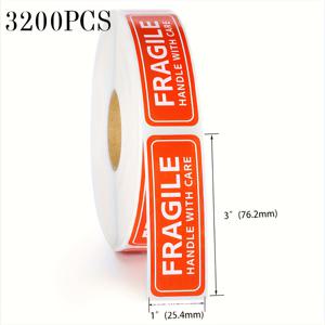 TEMU 제품 파손 경고 라벨, 800/3200개입을 위한 택배 배송 주의 라벨